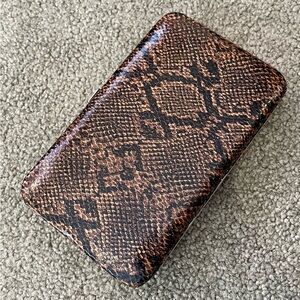 Chic Snakeskin clutch wallet with matching checkbook holder
